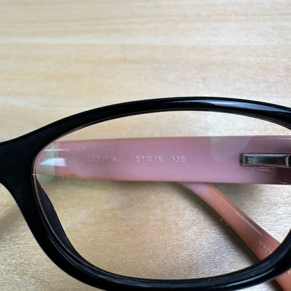 Coach 5053 Black Oval Acetate Eyeglasses Retro Style